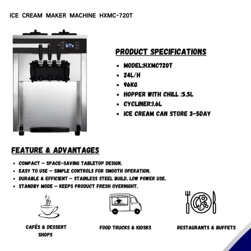 Ice Cream Maker Machine HXMC-720T